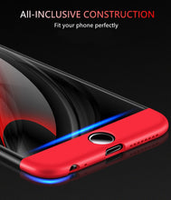 Load image into Gallery viewer, Premium GKK Ultra Slim 3in1 360 Body Full Protection Hard Matte Front + Back Cover for Apple iPhone 7/8- (Red- Black-Red)