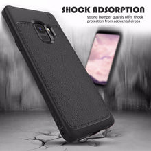 Load image into Gallery viewer, Samsung Galaxy S9 Premium Shockproof Litchi Leather Print TPU Back Case Cover