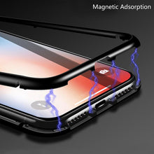 Load image into Gallery viewer, Oppo F9 Pro Shock Proof Luxury Magnetic Adsorption Metal Bumper Auto-Fit Tempered Back Case