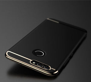 Luxury Chrome Electroplating Splicing 3 in 1 Hard Back Case for One Plus 5T