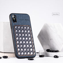 Load image into Gallery viewer, iPhone XS Max Luxury Rock Ultra Slim Fabric Finish Soft TPU Bumper Frame Back Case Cover