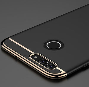 Luxury Chrome Electroplating Splicing 3 in 1 Hard Back Case for One Plus 5T