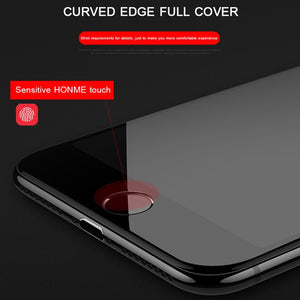 Premium Henks 5D Pro Full Screen Coverage Full Glue Curved Edges Anti Shatter Tempered Glass Screen Protector for Apple iPhone 6 / 6S/ 6 Plus - BLACK