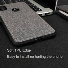 Load image into Gallery viewer, Redmi Note 5 Pro Premium Fabric Canvas Soft Silicone Cloth Texture Back Case with Back Screen Guard