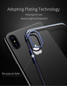 Apple iPhone XS Max Luxury Laser Plating Precision Thin Clear Hard Back Case