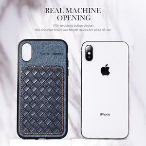 iPhone XS Max Luxury Rock Ultra Slim Fabric Finish Soft TPU Bumper Frame Back Case Cover