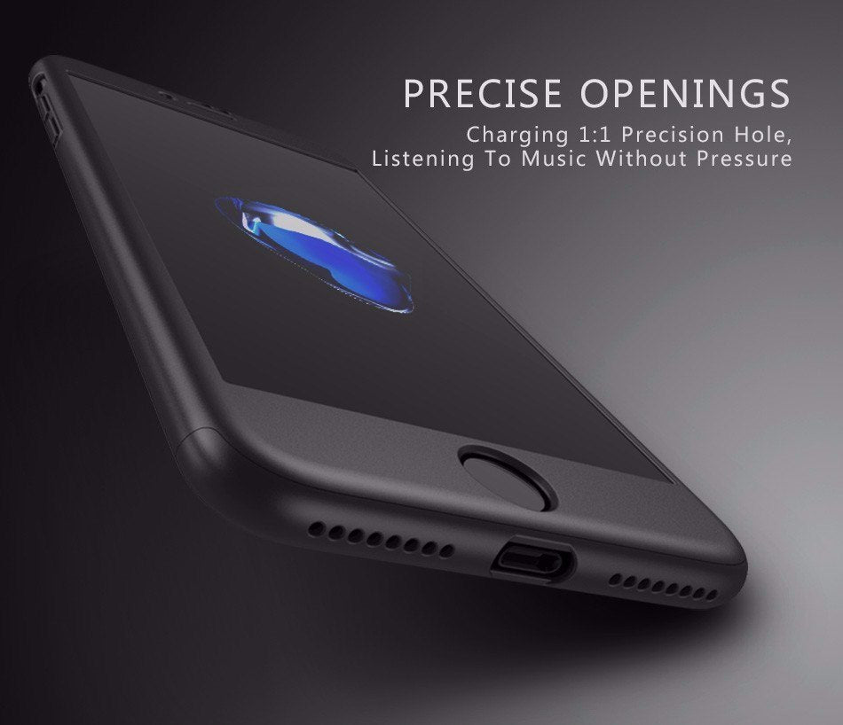 Premium iPaky Matte Finish 360 Full Body Protection Front + Back Cover for Apple iPhone 7/7 Plus