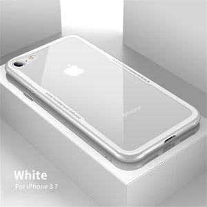 "HENKS" Premium Anti Scratch HD Clear 9H Hardness Tempered Glass Back Case Cover for Apple iPhone 7/8