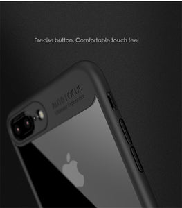 Premium Transparent Hard Acrylic Back with Soft TPU Bumper Case for Apple iPhone 7/8