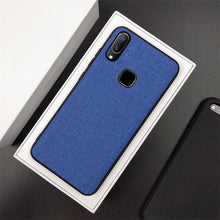 Load image into Gallery viewer, Vivo V11 Premium Fabric Canvas Soft Silicone Cloth Texture Back Case with Back Screen Guard