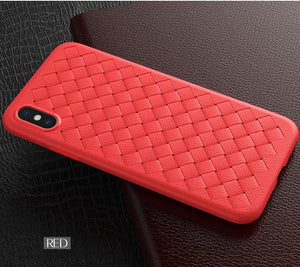 Apple iPhone XS Max Premium Weaving Grid Breathable Soft Silicone Back Case