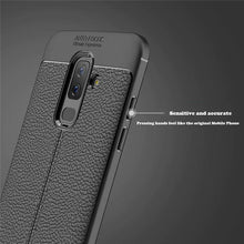 Load image into Gallery viewer, Samsung Galaxy S9 Plus Luxury Anti-Shock Full Protective Grain Leather Design TPU Back Case