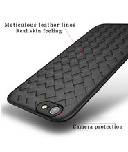 Load image into Gallery viewer, Premium Weaving Grid Breathable Soft Silicone Back Case Cover for Apple iPhone 7/8 - BLACK