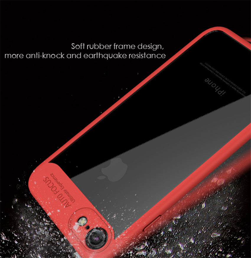 Premium Transparent Hard Acrylic Back with Soft TPU Bumper Case for Apple  iPhone 7/8