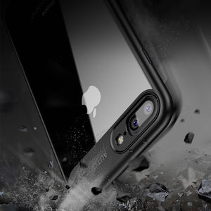 Premium Transparent Hard Acrylic Back with Soft TPU Bumper Case for Apple iPhone 7 Plus & 8 Plus