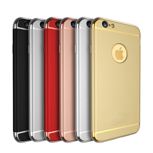 Luxury Ultra Slim i paky  3in1 Gold Electroplating Hard Back Case Cover for Apple iPhone 6 / 6S/ iPhone 6 Plus