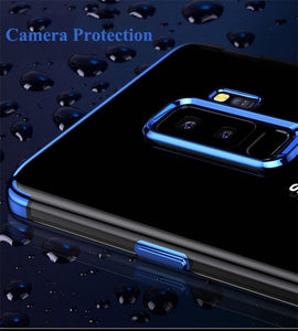 Samsung Galaxy S9 Luxury Laser Plating Utra Thin Transparent Soft Back Case Cover
