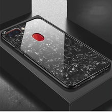 Load image into Gallery viewer, Oppo F9 Pro Marble Pattern Bling Shell Case-[9H Tempered Glass Back Cover] with Soft TPU Bumper,Anti-Scratch Phone Case