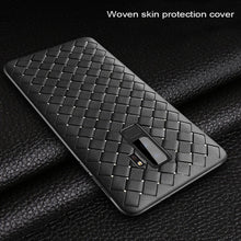 Load image into Gallery viewer, SAMSUNG GALAXY S9 PLUS PREMIUM WEAVING GRID BREATHABLE SOFT SILICONE BACK CASE COVER - BLACK