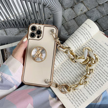 Load image into Gallery viewer, Premium Unique Plating Soft Case with Pop Socket &amp; Bracelet for iPhone 13 Series