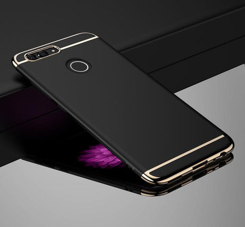 Luxury Chrome Electroplating Splicing 3 in 1 Hard Back Case for One Plus 5T
