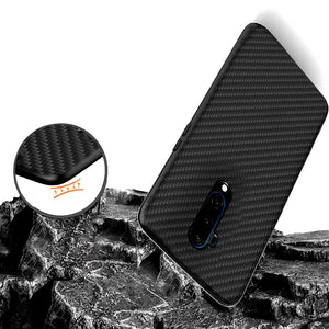 Premium Carbon Bumper Case | Hybrid PC+TPU |  Sleek Design - For OnePlus 7T Pro - Black