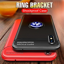Load image into Gallery viewer, Apple iPhone XS Max Premium Finger Ring Magnetic Bracket Holder Soft Virgin Silicone Infused Back Case
