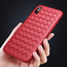 Load image into Gallery viewer, Apple iPhone X Premium Weaving Grid Breathable Soft Silicone Back Case