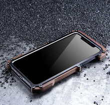 Load image into Gallery viewer, Apple iPhone X/XS Luxury Hard Metal Aluminum Wood Protective Bumper Phone Case