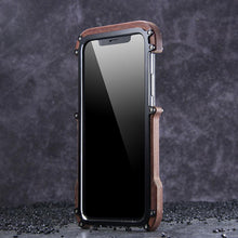 Load image into Gallery viewer, Apple iPhone X/XS Luxury Hard Metal Aluminum Wood Protective Bumper Phone Case