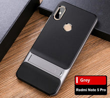 Load image into Gallery viewer, Redmi Note 5 Pro Luxury Hybrid PC Kickstand Bumper Frame with Soft Silicone Back Case
