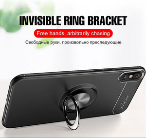 Apple iPhone XS Max Premium Finger Ring Magnetic Bracket Holder Soft Virgin Silicone Infused Back Case