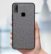 Load image into Gallery viewer, Vivo Y95 Premium Fabric Canvas Soft Silicone Cloth Texture Back Case with Back Screen Guard