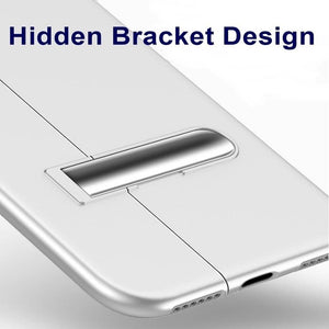 Apple iPhone X / XS Luxury Built In Magnetic Adsorption Bracket Back Case with Kickstand