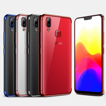Load image into Gallery viewer, Vivo V9 Premium Soft Silicon Shiny Electroplating Clear HD Transparent Back Case Cover