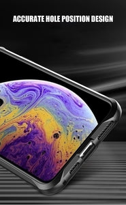 Apple iPhone XS Max Premium Hybrid Protection Heavy Duty Soft TPU+ Hard PC Clear Case