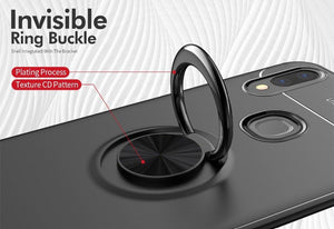 Vivo V9 Premium Ring Holder Shockproof Soft Silicone TPU Case