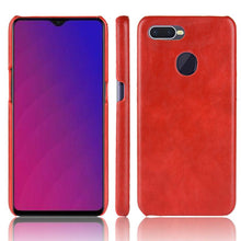 Load image into Gallery viewer, Oppo F9 Pro Luxury Leather Finish Anti Knock Hard PC Back Case Cover with Back Screen Guard