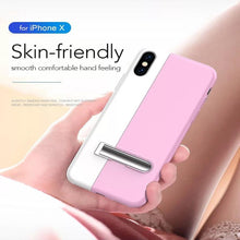 Load image into Gallery viewer, Apple iPhone X / XS Luxury Built In Magnetic Adsorption Bracket Back Case with Kickstand