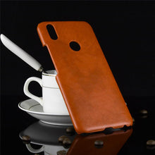 Load image into Gallery viewer, Vivo V9 Luxury Leather Finish Anti Knock Hard PC Back Case Cover with Back Screen Guard