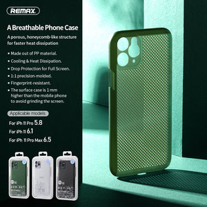 Henks Breathing case Ultrathin Anti fall Fingerprint free Precise hole position Skin feel for iphone11/11pro