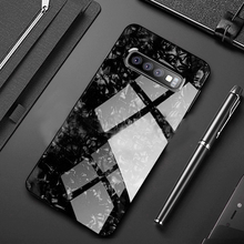 Load image into Gallery viewer, Samsung Galaxy S10 Plus Luxury Explosion Proof Marble Pattern Tempered Glass Hard Back Case