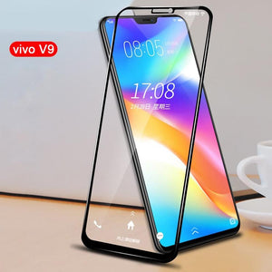Vivo V9 Premium 5D Pro Full Glue Curved Edge Anti Shatter Tempered Glass Screen Protector