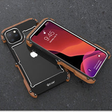 Load image into Gallery viewer, R-Just Ironwood Light Slim Timber Aluminum Metal Wood Bumper Case for iPhone 14 Series