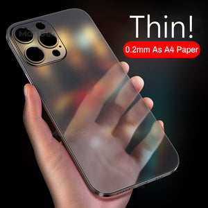 iPhone 14 Series Ultra-Thin Matte Paper Back Case Cover