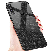 Load image into Gallery viewer, SAMSUNG GALAXY M30 MARBLE PATTERN BLING SHELL CASE [9H TEMPERED GLASS BACK COVER] WITH SOFT TPU BUMPER,ANTI-SCRATCH PHONE CASE